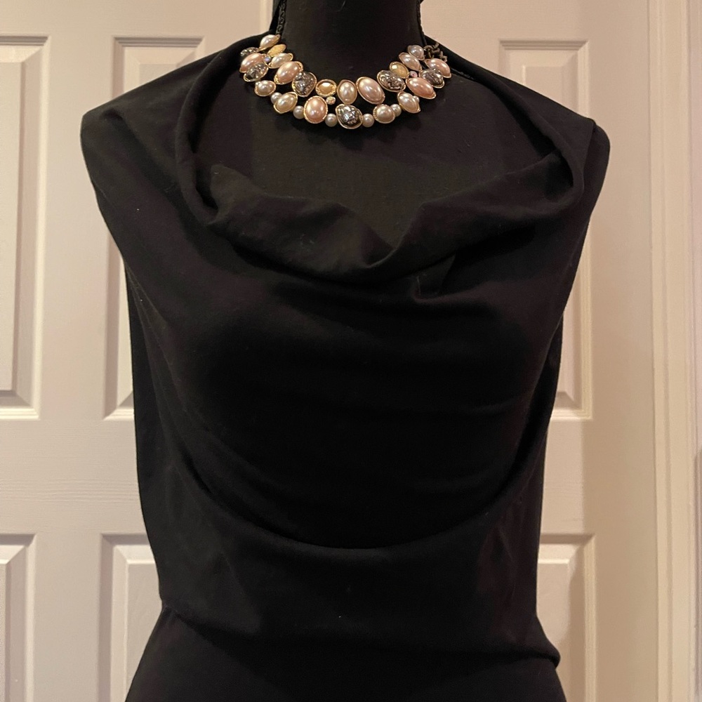 Q By Douie designer black long dress size Xsmall